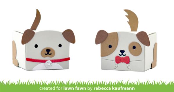 Lawn Fawn Craft Die - "Tiny Gift Box Dog Add-on" Stanzen