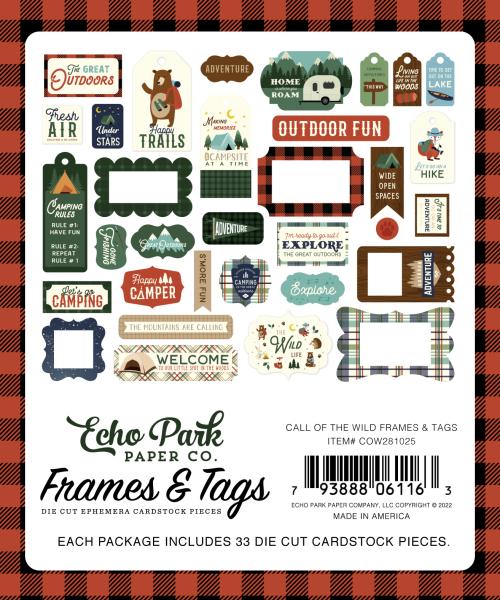Echo Park "Call Of The Wild" Frames & Tags