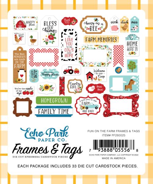 Echo Park "Fun On The Farm" Frames & Tags