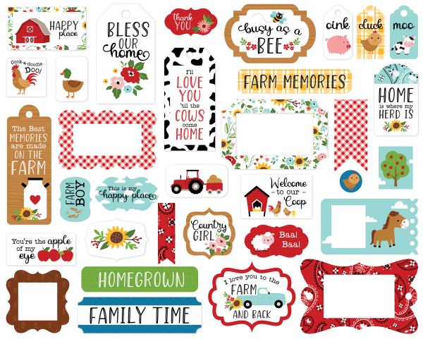 Echo Park "Fun On The Farm" Frames & Tags