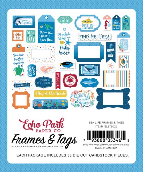 Echo Park "Sea Life" Frames & Tags
