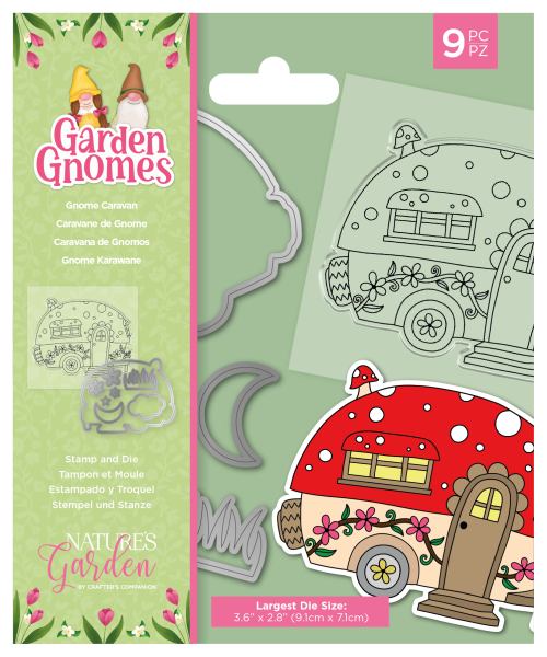 Crafters Companion -Garden Gnomes - Stanze & Stempel