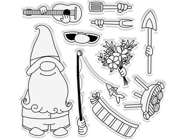 Crafters Companion -Garden Gnomes - Stanze & Stempel & Stencil
