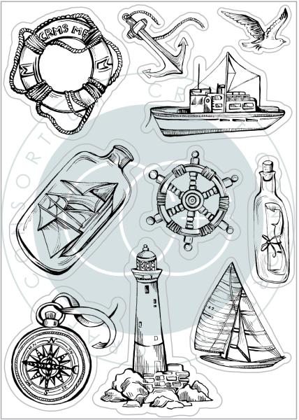 Craft Consortium Ocean Tale Clear Stamps Adventure 