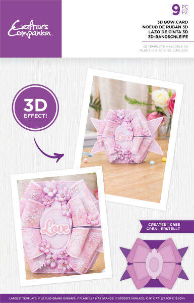 Crafters Companion -Bow Card 3D Templates - 3D Templates