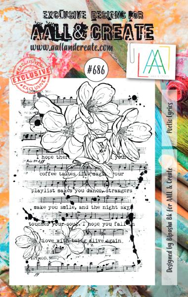AALL and Create Poetic Lyrics  Stamps - Stempel A7