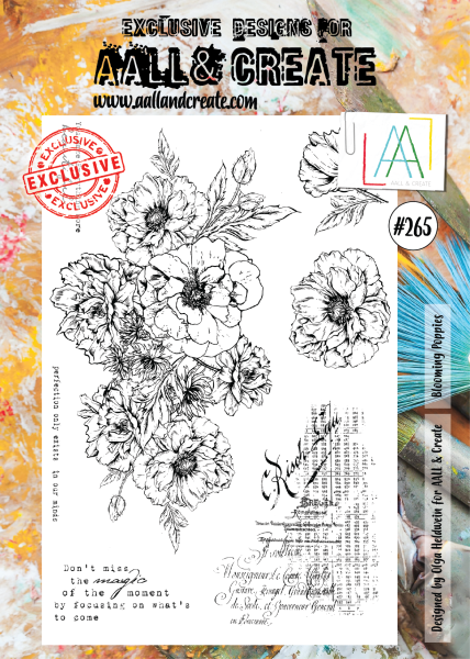 AALL and Create Blooming Poppies  Stamps - Stempel A4