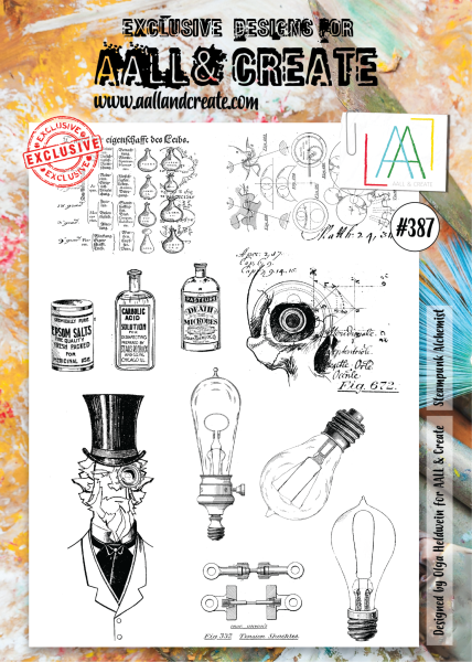 AALL and Create Steampunk Alchemist  Stamps - Stempel A4