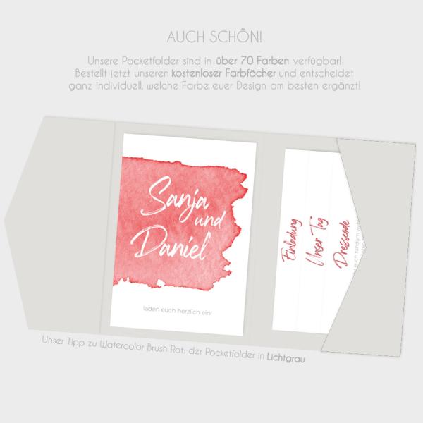 Einlegekarten-Bundle "Watercolor-Brush | Rot" B6 | 2