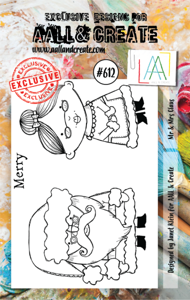 AALL and Create  Mr & Mrs Claus  Stamps - Stempel A7