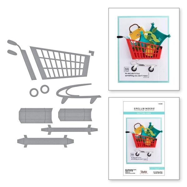 Spellbinders 3D Die "Shopping Cart Right Facing "