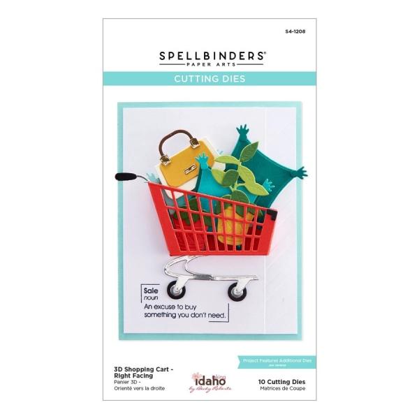 Spellbinders 3D Die "Shopping Cart Right Facing "