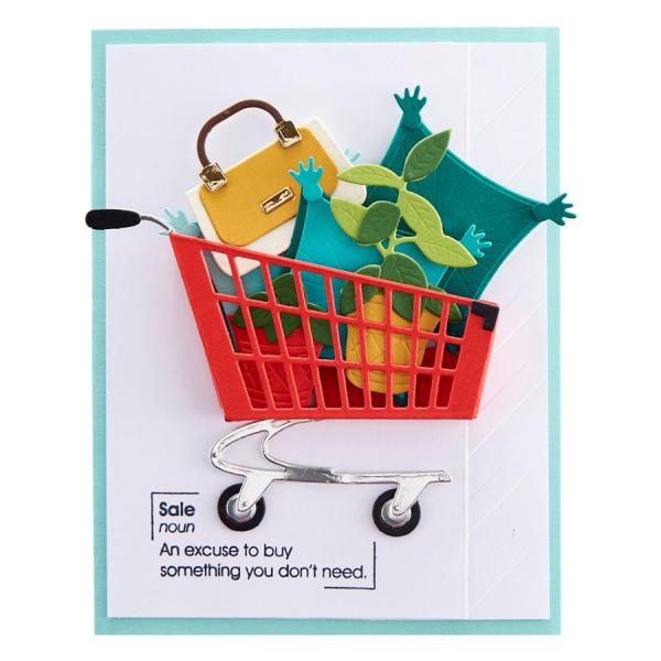 Spellbinders 3D Die "Shopping Cart Right Facing "