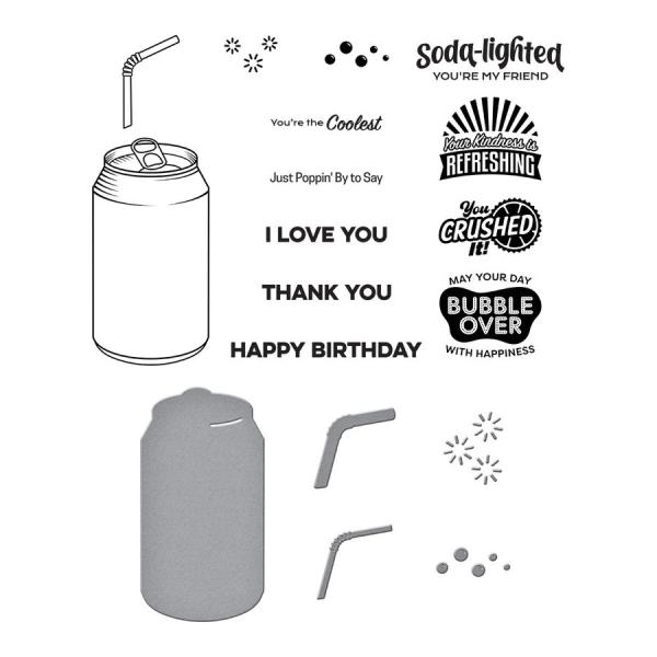 Spellbinders Stempel & Stanzset "Bubble Over Stamp & Die Set"