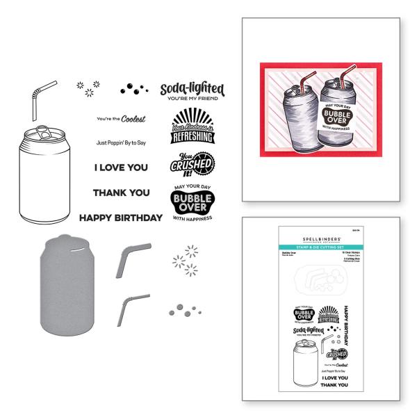 Spellbinders Stempel & Stanzset "Bubble Over Stamp & Die Set"