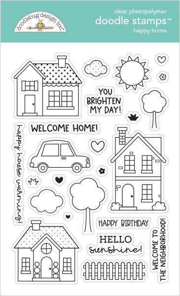Doodlebug Design "Happy Home" Stamps - Stempel