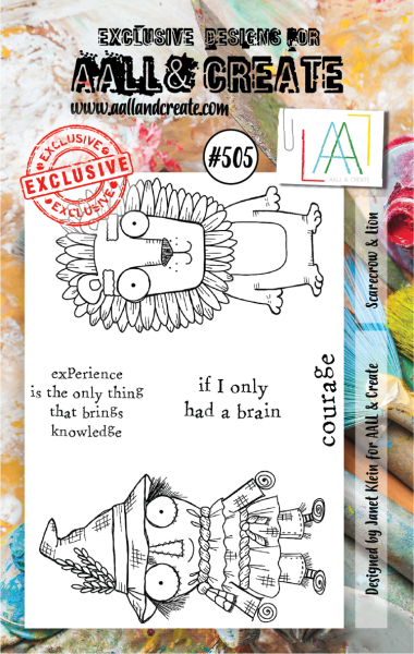 AALL and Create  Scarecrow & Lion  Stamps - Stempel A7