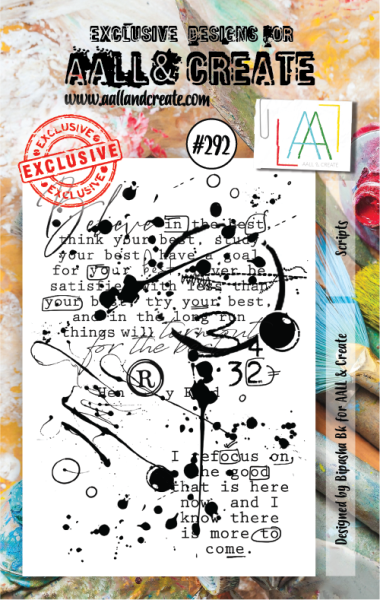 AALL and Create  Scripts  Stamps - Stempel A7