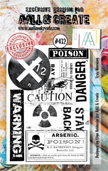 AALL and Create  Toxic Warning  Stamps - Stempel A7