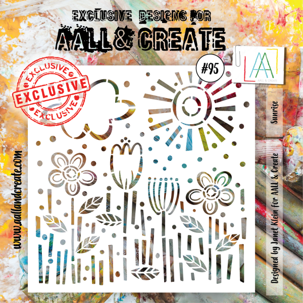 AALL and Create  Sunrise  Stencil - Schablone 6x6
