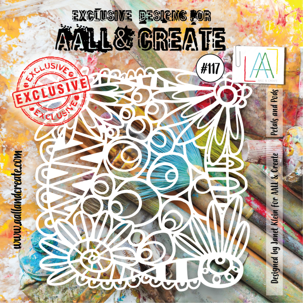 AALL and Create  Petals & Pods  Stencil - Schablone 6x6