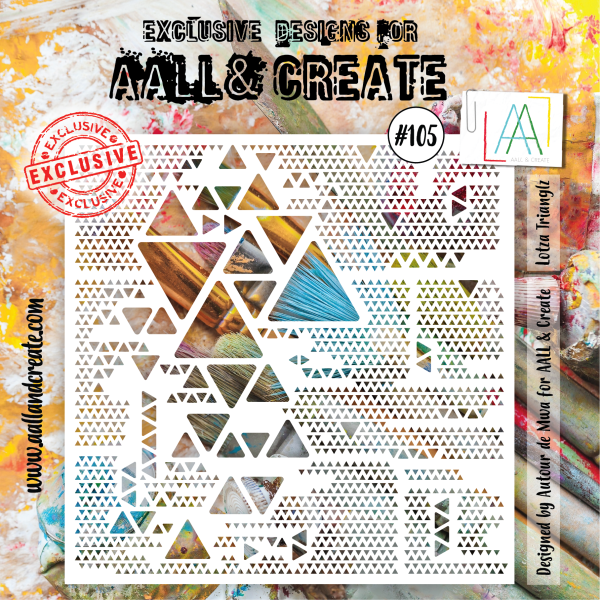 AALL and Create  Lotza Trianglz  Stencil - Schablone 6x6
