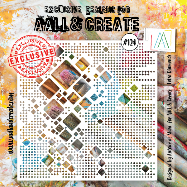 AALL and Create  Lotza Diamondz  Stencil - Schablone 6x6