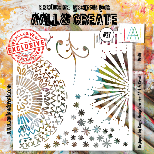 AALL and Create  Doily  Stencil - Schablone 6x6
