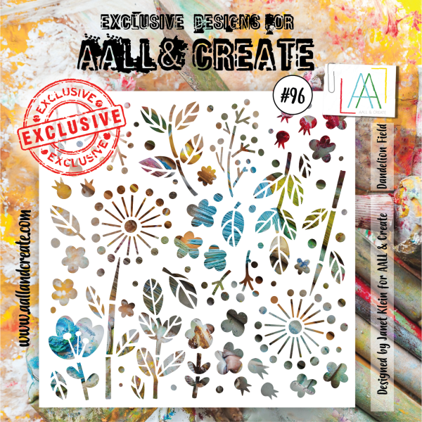 AALL and Create  Dandelion Field  Stencil - Schablone 6x6