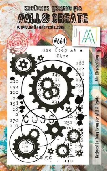 AALL and Create  Multilayered Cogs  Stamps - Stempel A7