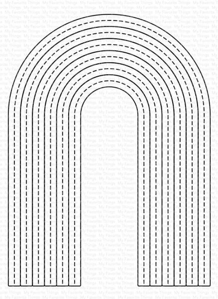My Favorite Things Die-namics "Stitched Tall Rainbow" | Stanzschablone | Stanze | Craft Die