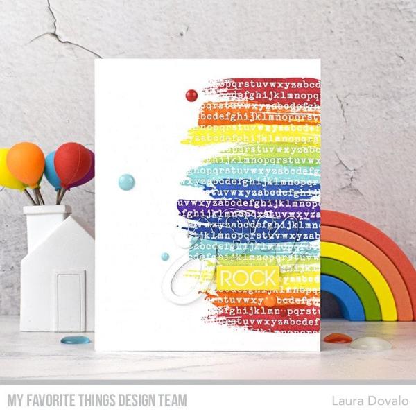 My Favorite Things "Typewriter Text" 6x6" Background Cling Stamp