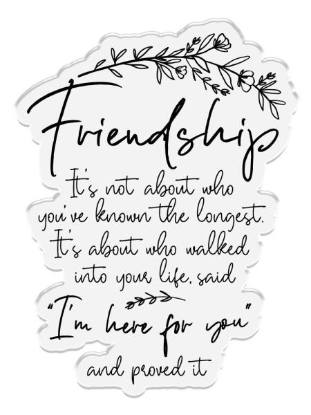 Crafters Companion - Friends for Life - Im Here For You - Clear Stamps
