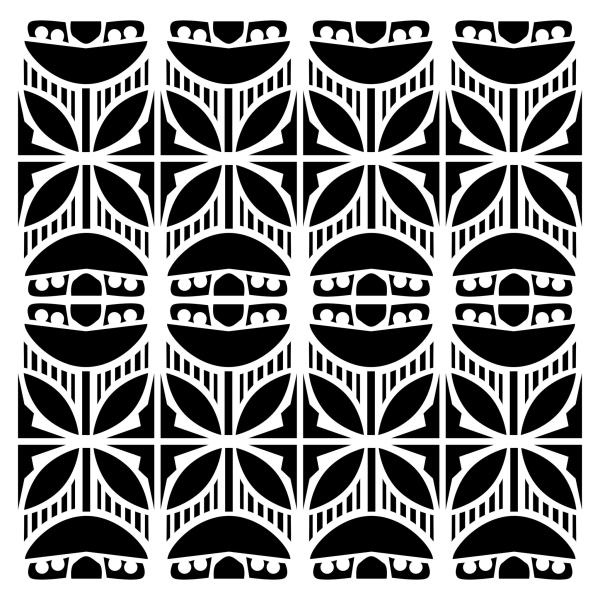 The Crafters Workshop Deco Stripes   Stencil - Schablone 6x6"
