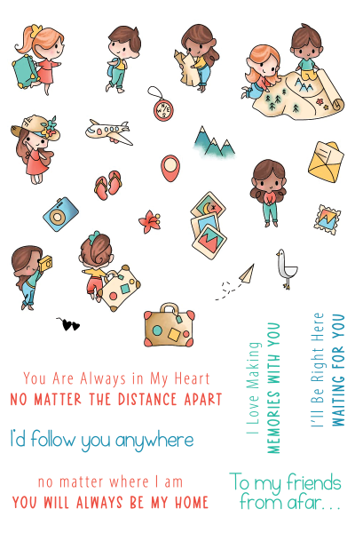 LDRS-Creative No Matter the Distance Pocket Pals Clear Stamps