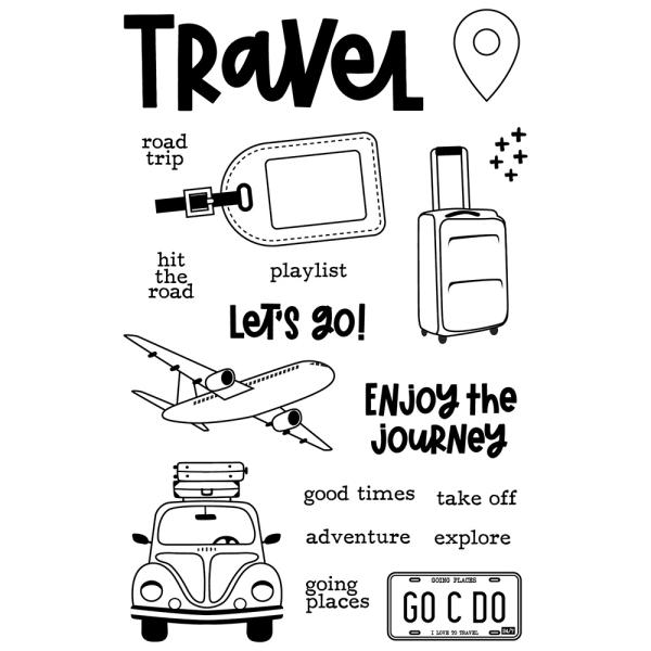 Simple Stories -  Let's Go! - Clearstamp - Stempel
