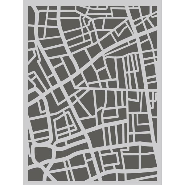 Simple Stories Simple  Let's Go! Stencil Road Map  - Schablone