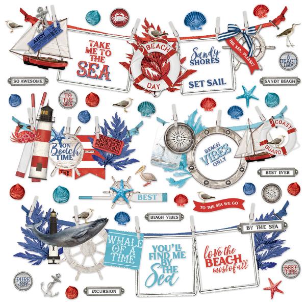 Simple Stories Vintage Seas   Banner Sticker 