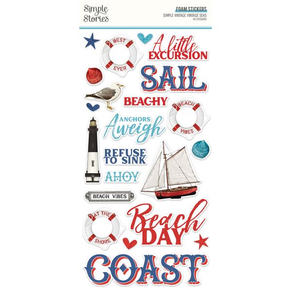 Simple Stories - Vintage Seas  - Foam Stickers 