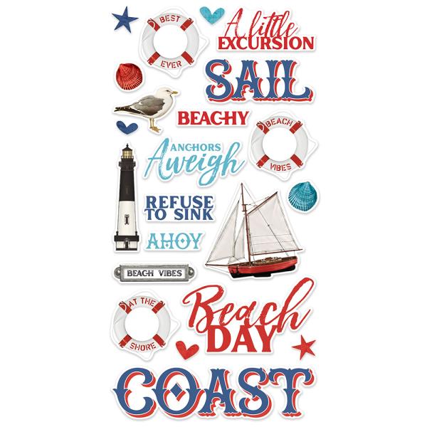 Simple Stories - Vintage Seas  - Foam Stickers 
