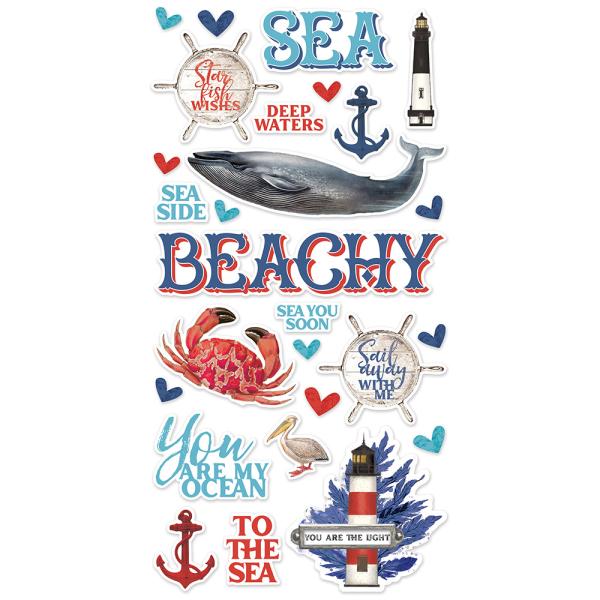 Simple Stories - Vintage Seas  - Foam Stickers 