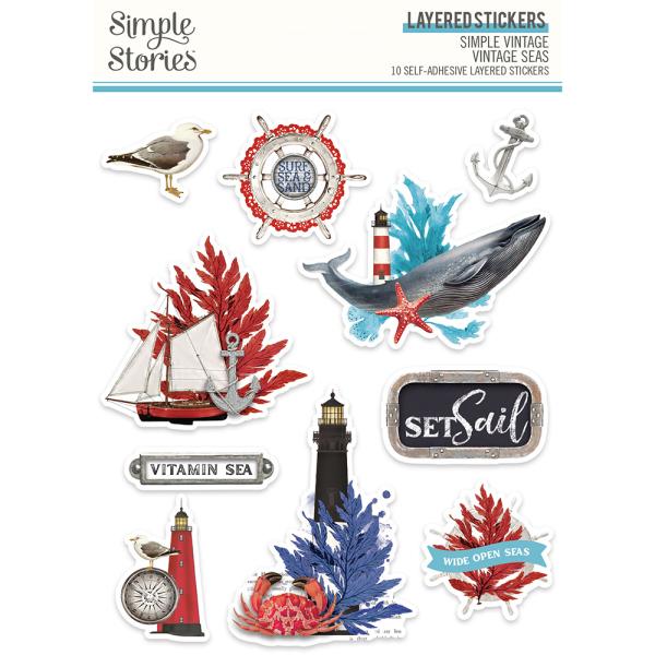 Simple Stories - Vintage Seas  - Layered Stickers 