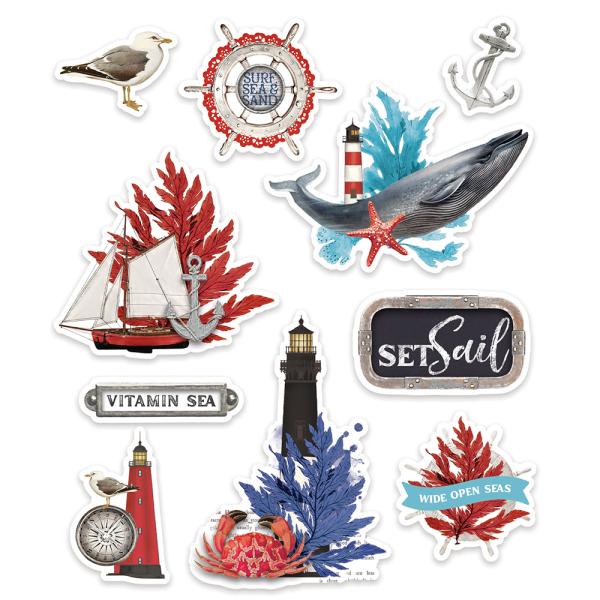 Simple Stories - Vintage Seas  - Layered Stickers 