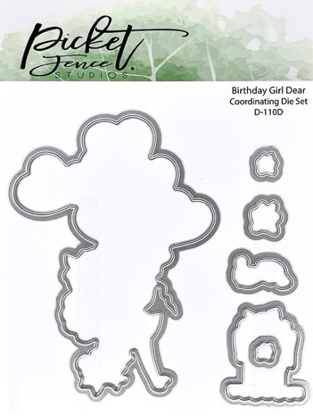 Picket Fence Studios "Birthday Girl Dear " Die - Stanzenset