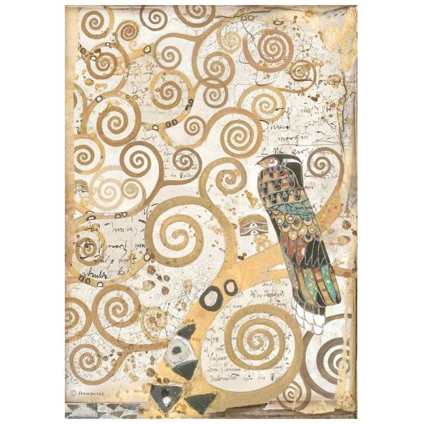 Stamperia " Klimt From the Tree of Life " A4 Decoupage / Decopatch Papier 6 Bögen 