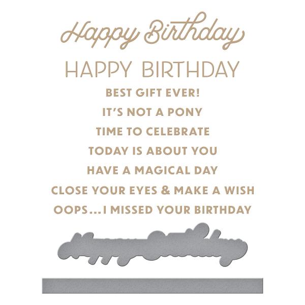 Spellbinders Hotfoil Plate - Birthday Unboxing Glimmer