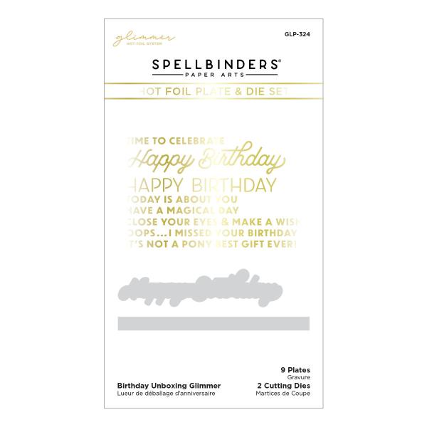 Spellbinders Hotfoil Plate - Birthday Unboxing Glimmer