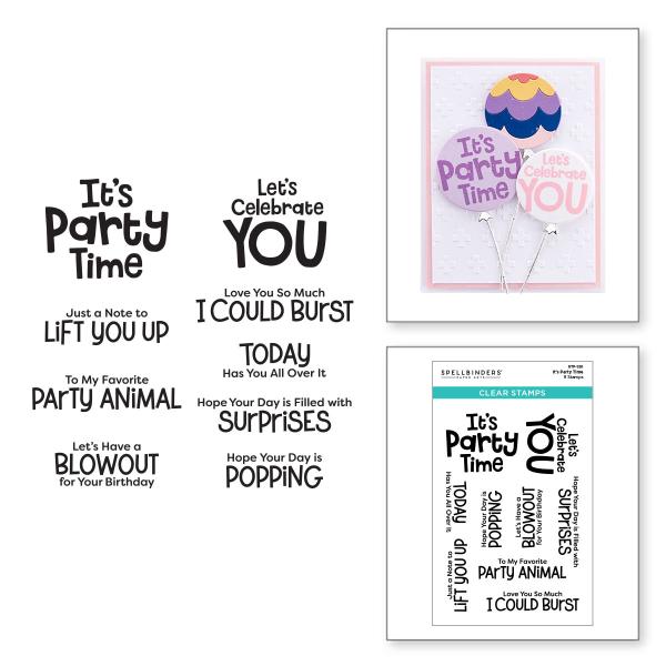 Spellbinders Stempelset - "It's Party Time" - Silikonstempel