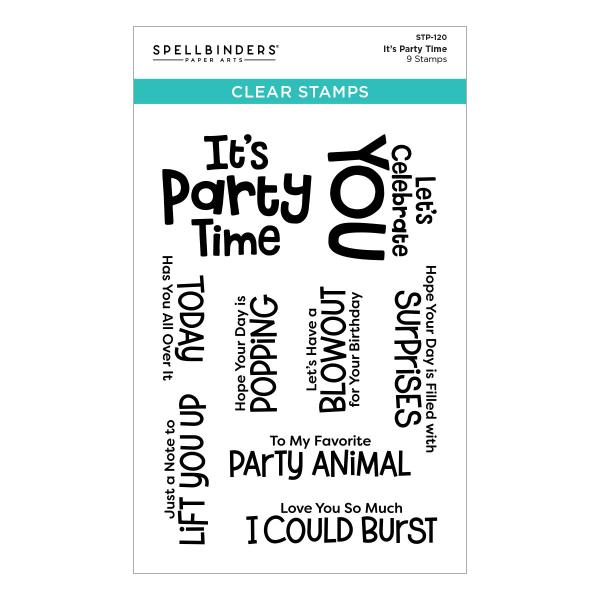 Spellbinders Stempelset - "It's Party Time" - Silikonstempel