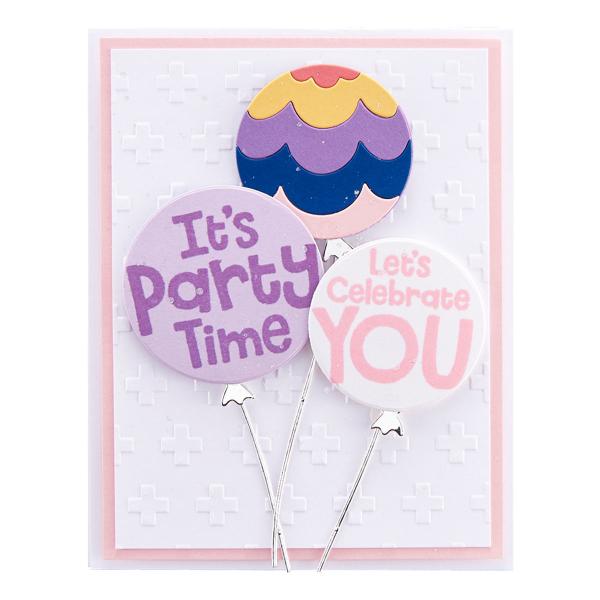 Spellbinders Stempelset - "It's Party Time" - Silikonstempel